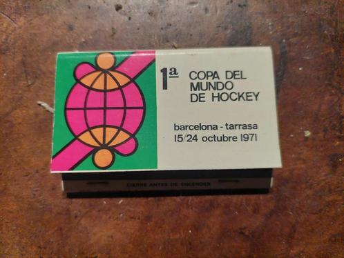 Pochette d'allumettes 1a Copa del mundo de Hockey 1971, Collections, Articles de fumeurs, Briquets & Boîtes d'allumettes, Utilisé