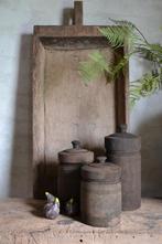 Houten potten met deksel, Enlèvement ou Envoi, Neuf