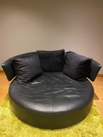 Fauteuil rond MAXALTO en cuir noir, Comme neuf, 125 à 150 cm, Enlèvement, Cuir