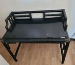 Prachtige zwarte bijzettafel/bureau/console van bamboerotan, Huis en Inrichting, Ophalen, Bureau