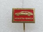 SP2450 Speldje Abarth-Simca rood, Collections, Broches, Pins & Badges, Utilisé, Enlèvement ou Envoi