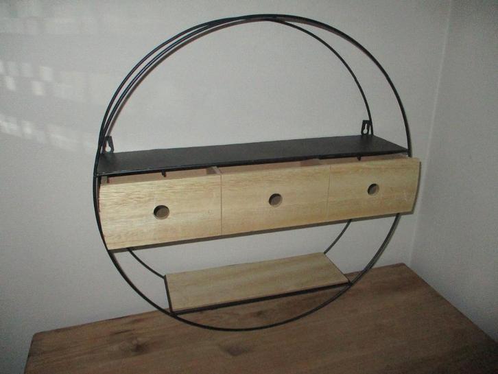 rond hangkastje met schuifbak lade ,muurkastje wanddecoratie, Maison & Meubles, Accessoires pour la Maison | Décorations murale