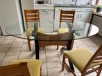 Eettafel + 5 stoelen, Huis en Inrichting, Tafels | Eettafels, 50 tot 100 cm, 150 tot 200 cm, Gebruikt, Ovaal