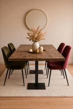 Tafel steigerhout met zwart metalen poten, Huis en Inrichting, Ophalen