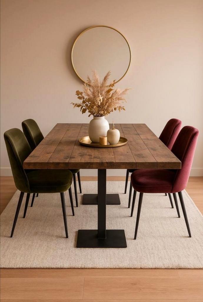 Tafel steigerhout met zwart metalen poten, Huis en Inrichting, Tafels | Eettafels, Ophalen