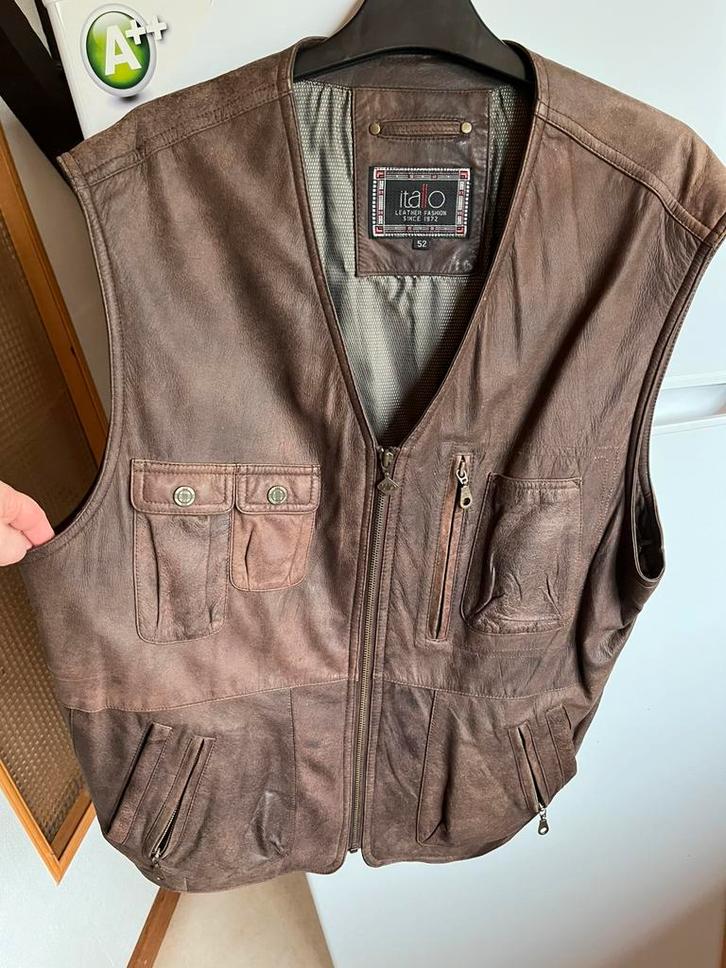 Vintage jas van echt leer voor heren, Kleding | Heren, Bodywarmers, Zo goed als nieuw, Ophalen