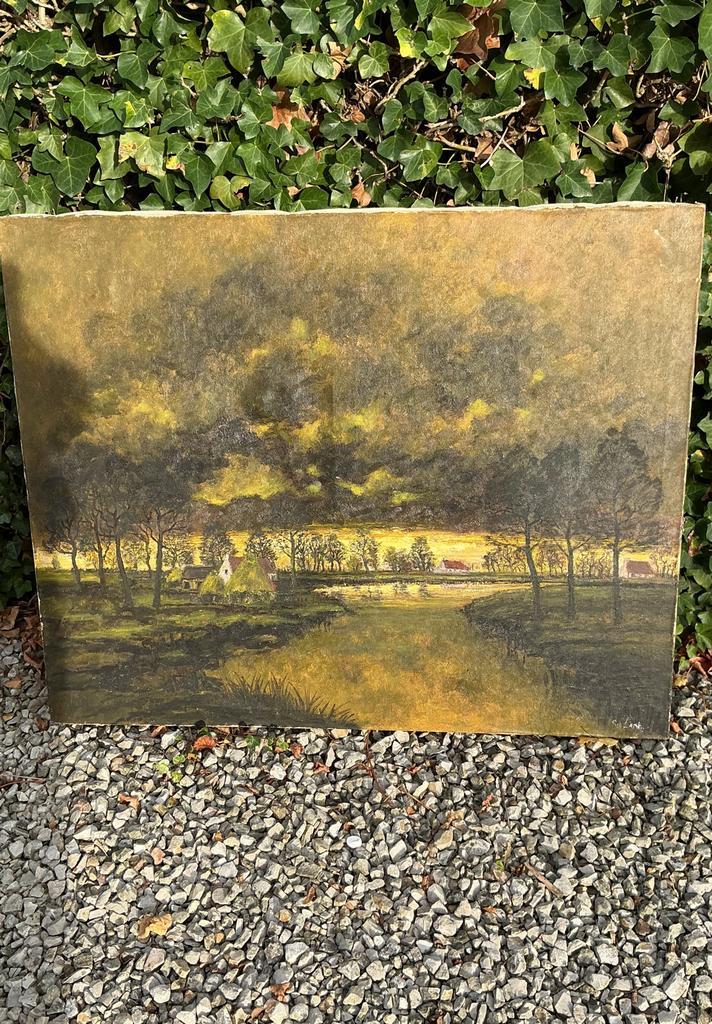 Origineel werk olie op doek van Rik Canty (1939-2025), Antiek en Kunst, Kunst | Schilderijen | Klassiek, Ophalen of Verzenden