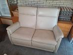 Crème kleurige lederen salon (2-zit) in nieuwstaat!, Huis en Inrichting, Ophalen, Past in elk interieur/stijl, Tweepersoons, Leer