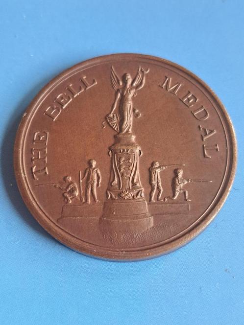 1920s Engeland Bell Medal miniature rifle clubs, Postzegels en Munten, Penningen en Medailles, Brons, Verzenden
