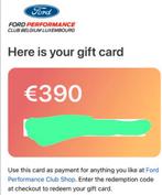 Bon ford performance winkel twv 390€, Tickets en Kaartjes, Kortingen en Cadeaubonnen