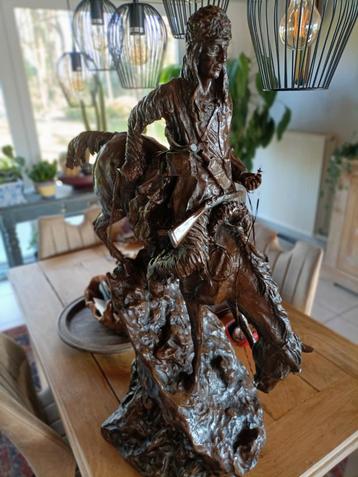 Groot apart brons beeld,, Antiek en Kunst, Ophalen, Brons