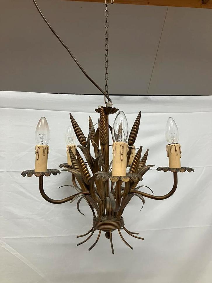 Hans Kögl vintage kroonluchter hollywood regency korenaren, Huis en Inrichting, Lampen | Kroonluchters, Gebruikt, Ophalen of Verzenden