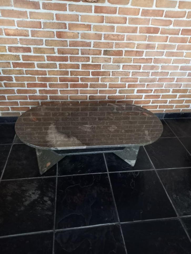 Travertin salontafel - VINTAGE, Huis en Inrichting, Tafels | Salontafels, Zo goed als nieuw, Ophalen