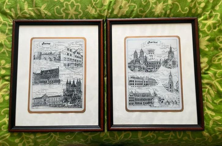 Glasfoto Doornik gisteren en vandaag, Antiek en Kunst, Kunst | Tekeningen en Fotografie, Ophalen of Verzenden