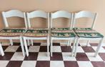 4 stoelen, Huis en Inrichting, Ophalen, Hout, Gebruikt, Wit