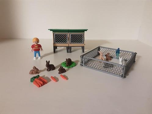 PLaymobil jongen en konijnenhok - compleet, Kinderen en Baby's, Speelgoed | Playmobil, Zo goed als nieuw, Complete set, Ophalen of Verzenden