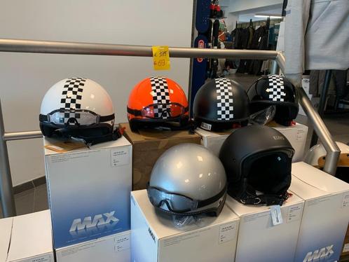 Promotie helmen Max Helmets, Motoren, Kleding | Motorhelmen, Jethelm, Overige merken, Nieuw met kaartje, Ophalen