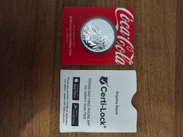 1 Oz Coca Cola zilveren munt in blisterverpakking disponible aux enchères