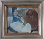 SONJA BAUTERS / MYSTIEKE SCENE / OLIEVERF / 59x67cm / KADER, Antiek en Kunst, Kunst | Schilderijen | Modern, Ophalen of Verzenden