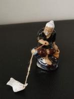 statue de pêcheur chinois avec canne à pêche et poisson (3), Enlèvement ou Envoi, Comme neuf, Humain