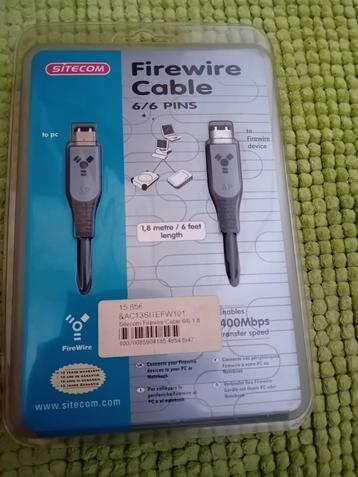 Firewire cable 6 / 6 pins, Informatique & Logiciels, Enlèvement ou Envoi, Neuf