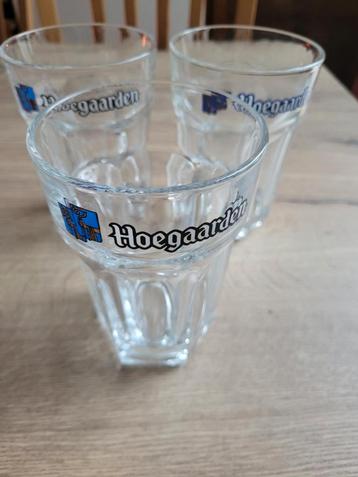 Bierglazen hoeghaarden : blauw embleem ( 5 stuks ) beschikbaar voor biedingen