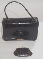 Zwarte kleur snake handtas en portemonnee, Handtas, Ophalen of Verzenden, Zo goed als nieuw, Zwart