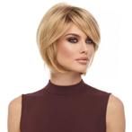 Moderne pruik vlot kort model honing blond haar model Raquel, Verzenden, Nieuw, Pruik of Haarverlenging