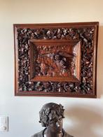 Frans paneel steekwerk in kader.Met engel, Antiek en Kunst, Ophalen