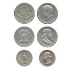 USA Zilveren Munten Lot – Half Dollars + Quarters, Postzegels en Munten, Munten | Amerika, Ophalen of Verzenden, Noord-Amerika