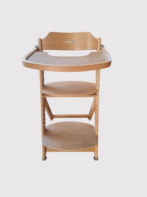 Timba Safety 1st houten kinderstoel - schaalbaar en verstelb, Kinderen en Baby's, Kinderstoelen, Gebruikt, Meegroeistoel, Afneembaar eetblad