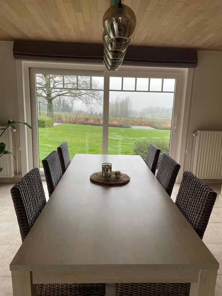 Eetkamer tekoop, Huis en Inrichting, Complete eetkamers, Zo goed als nieuw, 4 tot 6 stoelen, Ophalen