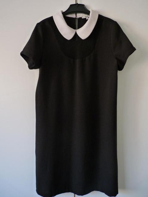 Robe noire - classique avec col blanc - Taille S, Kleding | Dames, Jurken, Zo goed als nieuw, Zwart, Ophalen of Verzenden