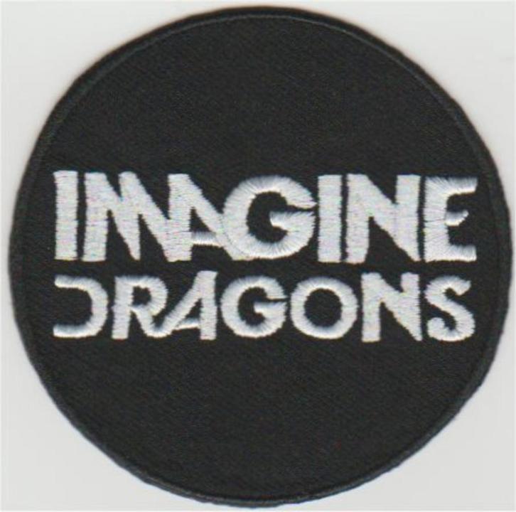 Imagine Dragons stoffen opstrijk patch embleem, Verzamelen, Muziek, Artiesten en Beroemdheden, Nieuw, Kleding, Verzenden