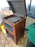HMV152 Lowboy gramaphone+naalden+bakkelieten platen, Antiek en Kunst, Antiek | Tv's en Audio, Ophalen