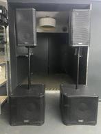 QSC 2 topkasten + 2 subwoofers 18", Gebruikt, Subwoofer, 120 watt of meer, Ophalen