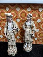 Vintage porseleinen beeldjes man & vrouw – genummerd, Verzamelen, Ophalen of Verzenden, Gebruikt