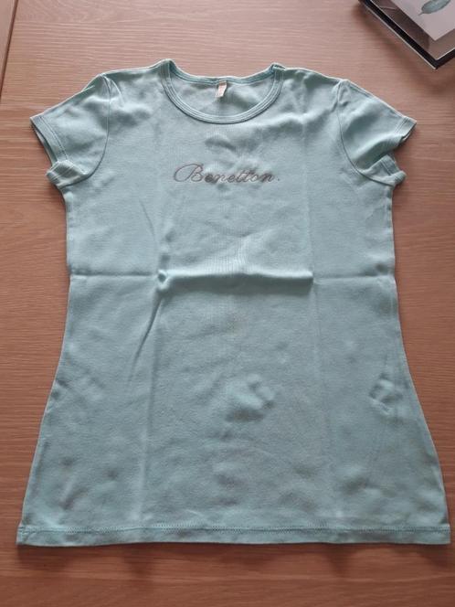 T-shirt Bennetton 164 groen, Kinderen en Baby's, Kinderkleding | Maat 164, Zo goed als nieuw, Meisje, Shirt of Longsleeve, Ophalen of Verzenden