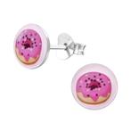 Donut 925 zilveren kinderoorbellen, Ophalen of Verzenden, Nieuw, Oorbellen