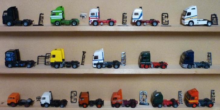 Neutrale trekkers voor diverse opleggers  1/87  HO, Hobby en Vrije tijd, Modeltreinen | H0, Zo goed als nieuw, Overige typen, Gelijkstroom of Wisselstroom