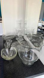 10 stuks glazen kommen en vazen, Huis en Inrichting, Ophalen, Zo goed als nieuw, Glas, Bord(en)