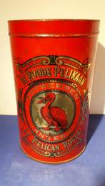Ancienne boîte à café The Red Pelican. Hauteur 18 cm., Collections, Boîte en métal, Comme neuf, Enlèvement ou Envoi