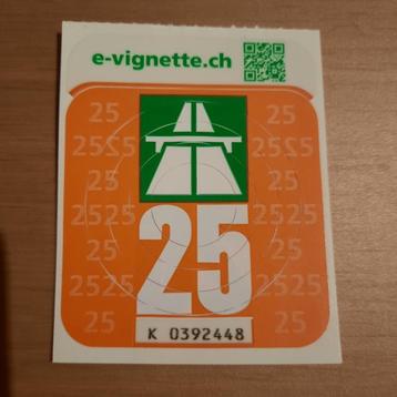 Vignet Zwitserland 2025 beschikbaar voor biedingen