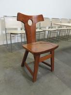 brutalist vintage eiken solid oak chairs 60s, Antiek en Kunst, Ophalen