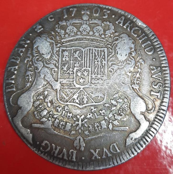Dukaton 1703 - Antwerpen - HOOG reliëf., Postzegels en Munten, Munten | België, Losse munt, Zilver, Zilver, Ophalen of Verzenden