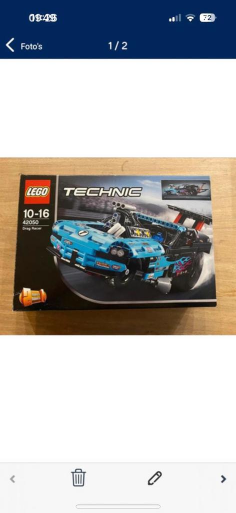 🚗💨 LEGO Technic 42050 Drag Racer – Compleet, Kinderen en Baby's, Speelgoed | Duplo en Lego, Zo goed als nieuw, Lego, Ophalen of Verzenden