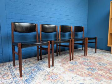 4x Vintage palissander stoelen, Grete Jalk, Deens design beschikbaar voor biedingen