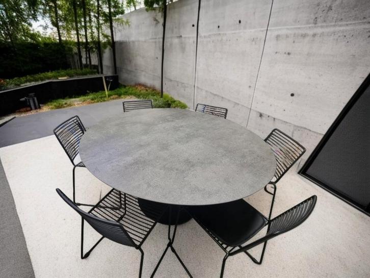NIEUWE tuintafel volkeramiek dia150cm, Tuin en Terras, Tuintafels, Nieuw, Rond, Metaal, Ophalen