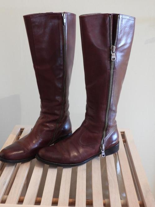 BISCONTI laarzen-volledig leder-BORDEAUX kle-ur-mt39(groot), Kleding | Dames, Schoenen, Gedragen, Hoge laarzen, Overige kleuren