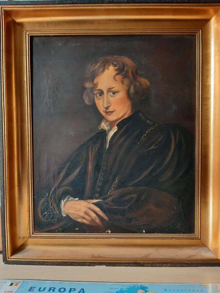 Reproductie zelfportret Antoon van Dyck, Antiek en Kunst, Kunst | Schilderijen | Klassiek, Ophalen of Verzenden